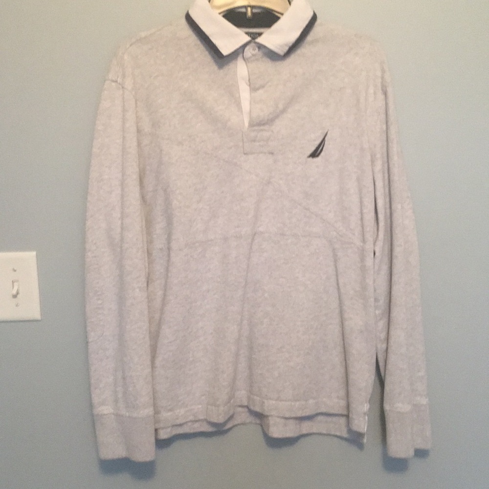Nautica slim fit long sleeve polo